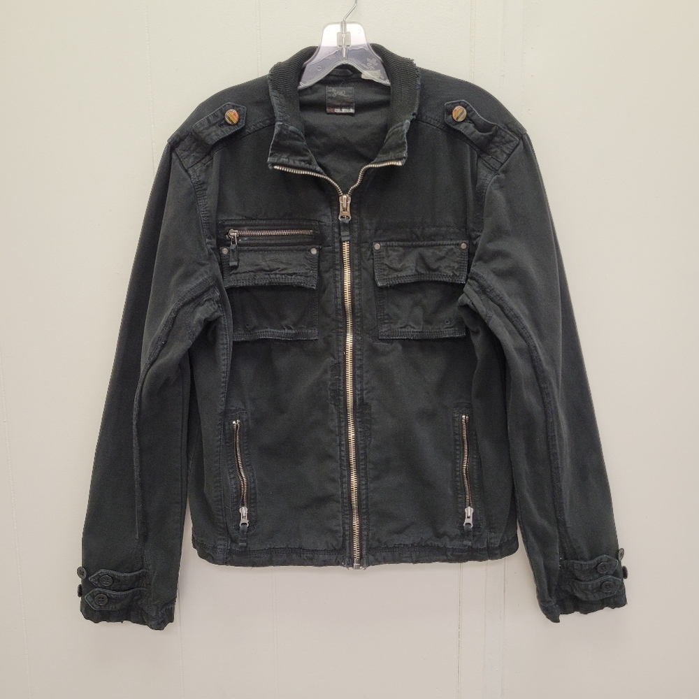 Vintage Triple Five Soul Punk Moto Military Epaulette 90's Jacket